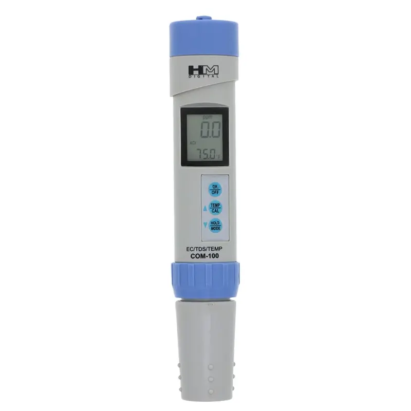 Hm Digital Com-100 Waterproof Ec/Tds & Temperature Combo Meter – White/Purple 1
