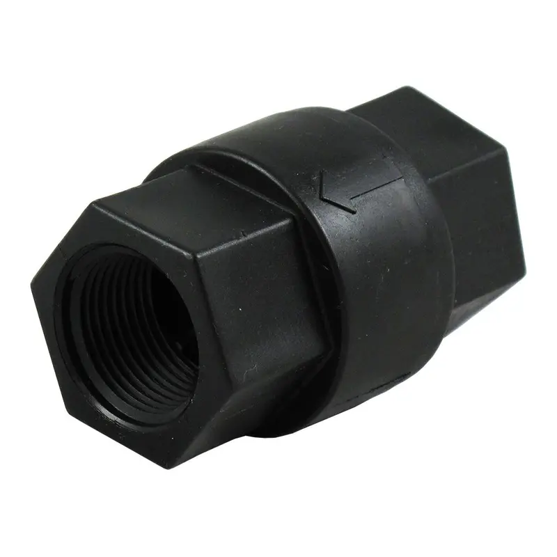 Inline Poppet Check Valve – 685 Series, Pp Body, 1/2" Female Pipe Thread, Buna-N Seal 1