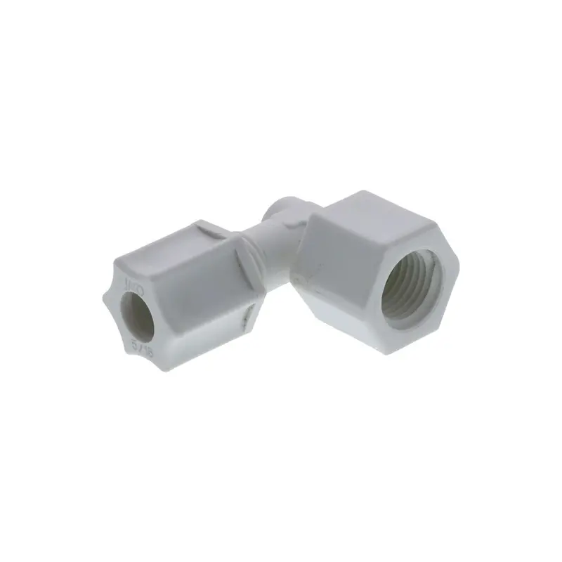 Jaco Polypropylene 45° Female Elbow Fitting: 5/16" Od Tube To 1/4" Female Pipe Thread 1