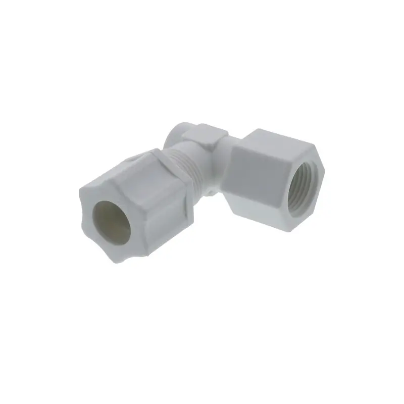 Jaco Polypropylene Female Elbow: 1/2" Od To 3/8" Male Pipe Thread – Model 45-8-6-P-Pg 1