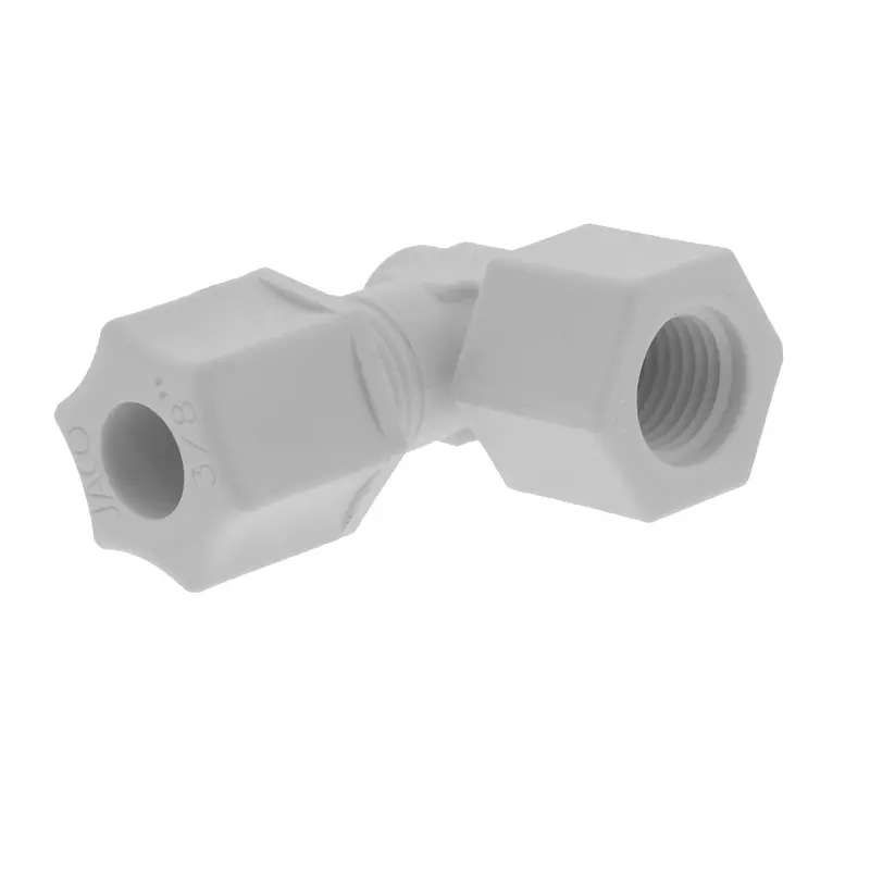 Jaco Polypropylene Female Elbow – 3/8" Od Tubing × 1/4" Female Pipe Thread 1