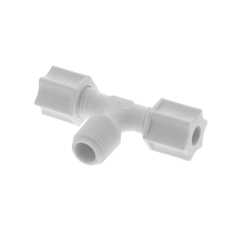 Jaco Polypropylene Male Branch Tee – 1/4" Od Tubing × 1/4" Male Pipe Thread 1