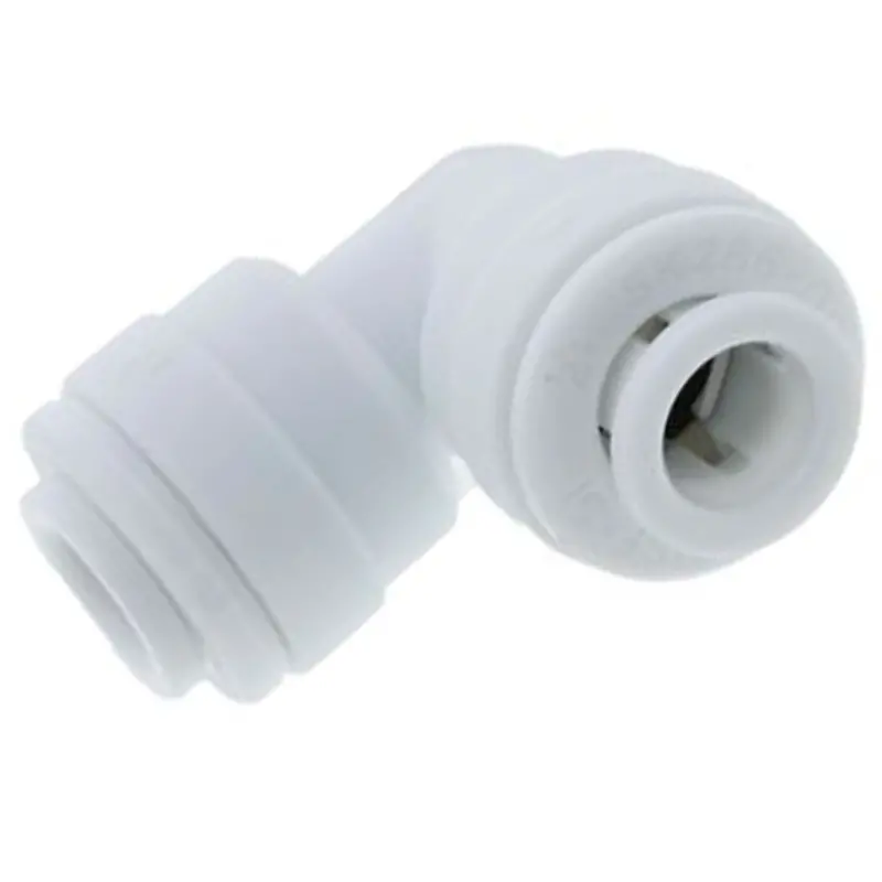 John Guest 1/4" White Acetal Union Elbow Connector 1