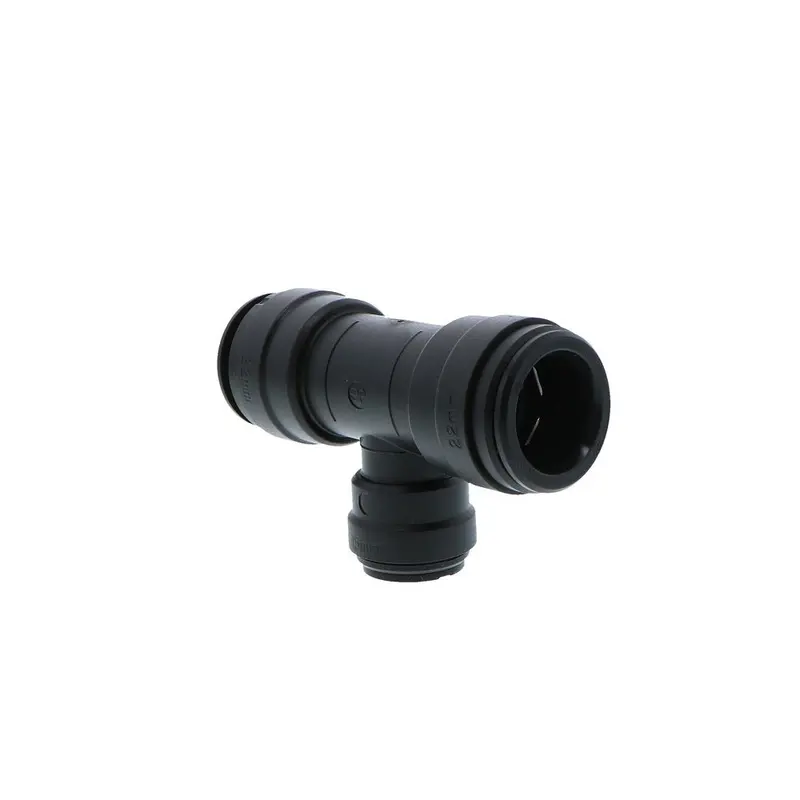 John Guest Black Acetal Reducing Tee – 22Mm × 22Mm × 15Mm 1