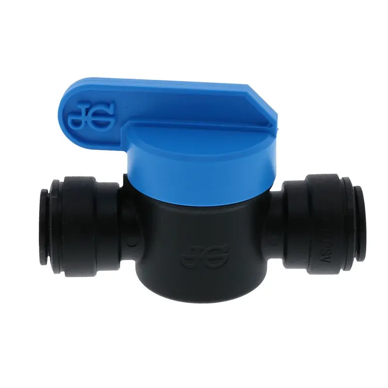 John Guest Inline Shut-Off Valve – 3/8" Tube To 3/8" Tube, Black Polypropylene 1