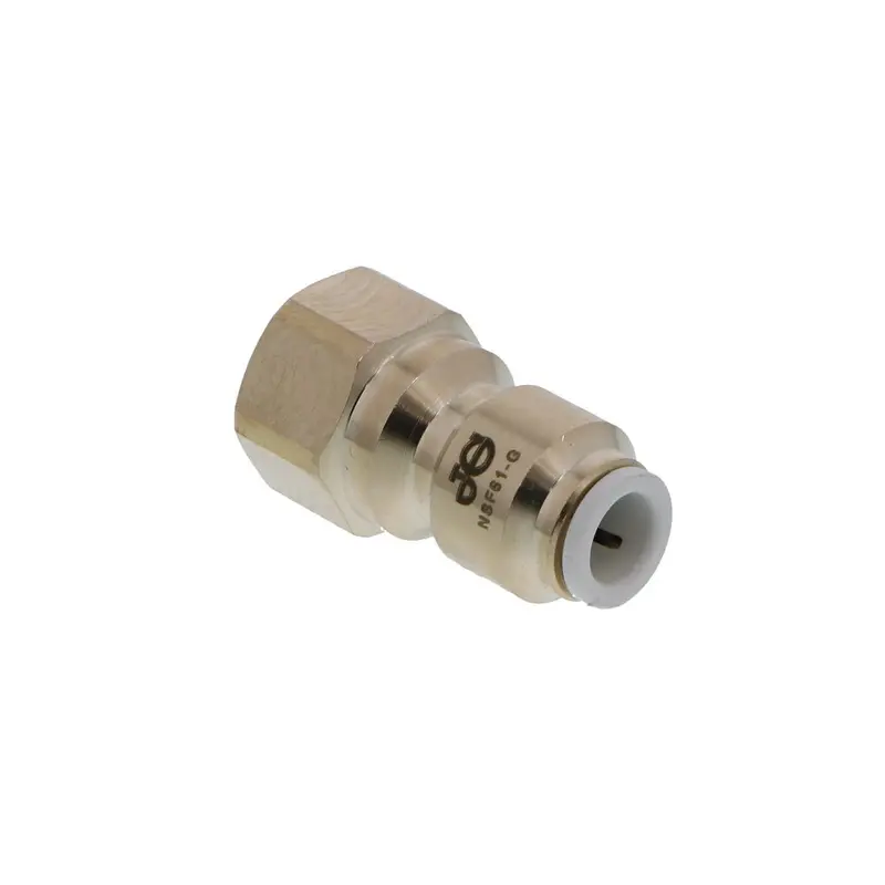 John Guest Lead-Free Brass Flare Female Connector: 1/4" Od × 1/4" Ffl 1