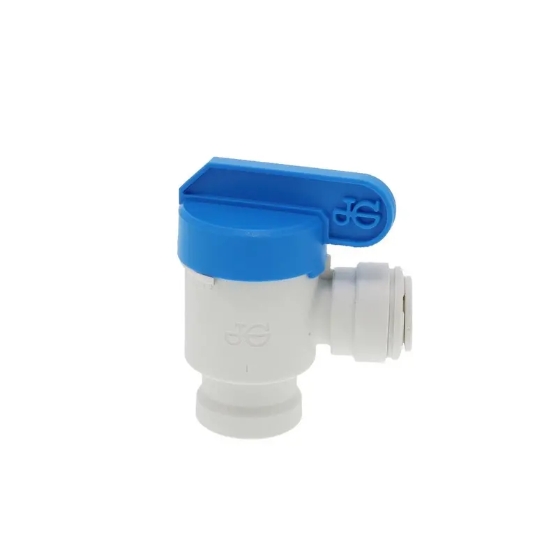 John Guest Polypropylene Shut-Off Valve With 3/8" Tube And 1/4" Nptf Elbow 1
