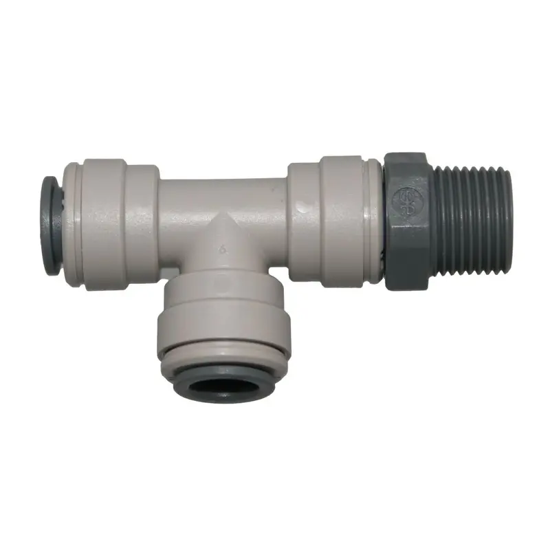 John Guest Swivel Male Run Tee Fitting – 3/8" Nptf X 3/8" Nptf 1