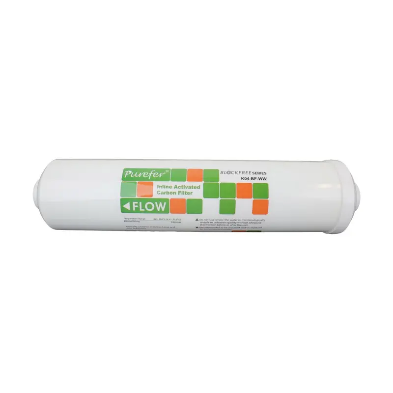 K33 11-Inch Inline Gac Carbon Filter – Block-Free White Cartridge, 1000 Iodine Number 1