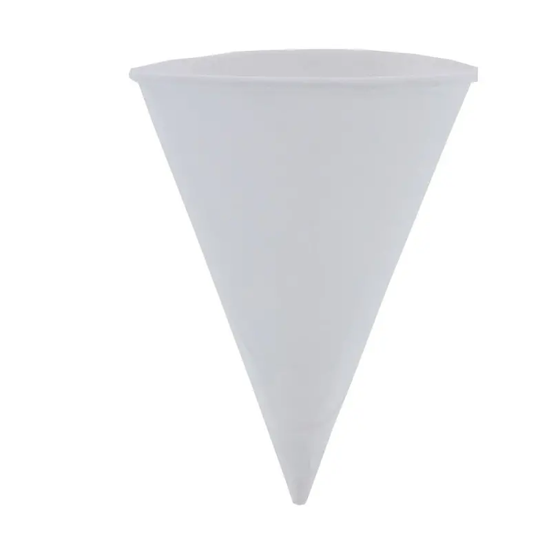 Konie 4 Oz Rolled-Rim Cone Cups – Lightweight Disposable Beverage Cups 1
