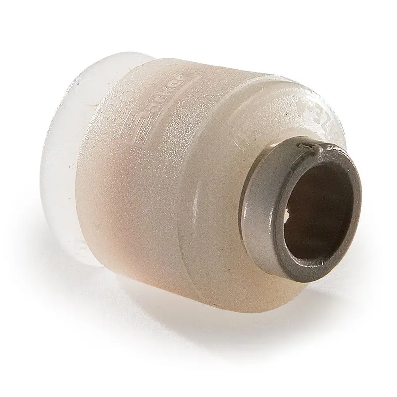 Kynar Pvdf 1/4" End Cap For Tubing Applications 1