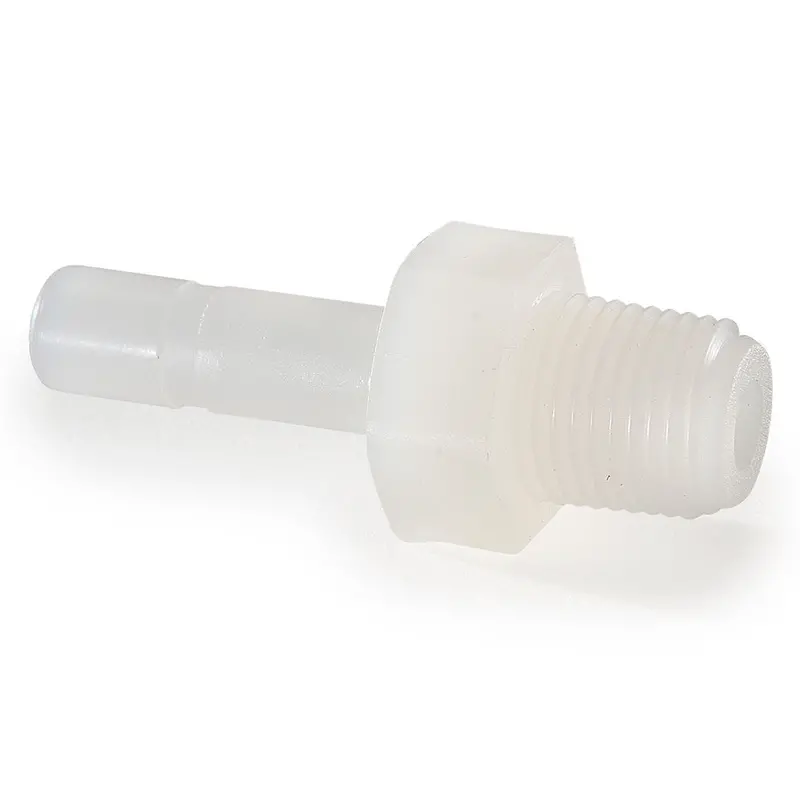 Kynar Pvdf 1/4" To 1/8" Nptf Male Threaded Adapter 1