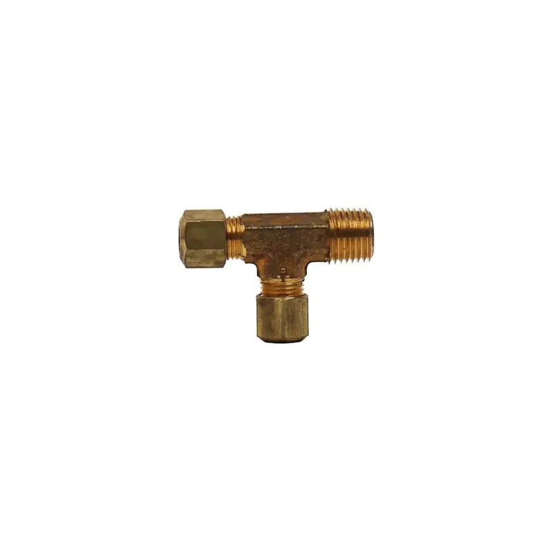 Lead-Free Brass Tee Fitting – 1/4" Compression × 1/4" Male Npt 1