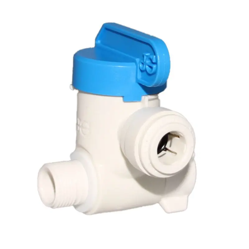 Lead-Free John Guest 3/8" X 3/8" X 3/8" Plastic Angle Stop Adapter Valve 1