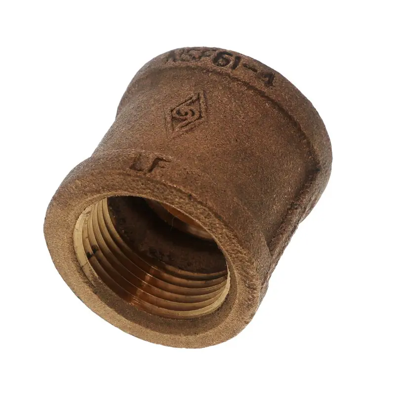 Lead-Free Threaded Bronze Coupling: 1-1/4 Inch Female Iron Pipe Thread X 1-1/4 Inch Fipt 1