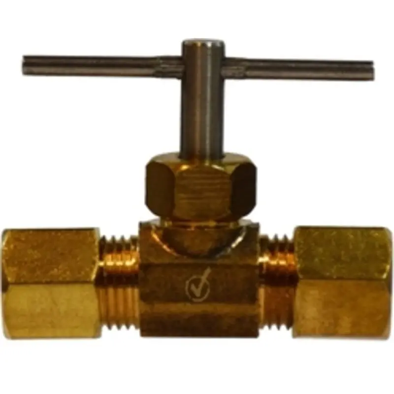Lf Brass 1/4" × 1/4" Compression Needle Valve (Model 7106C) 1