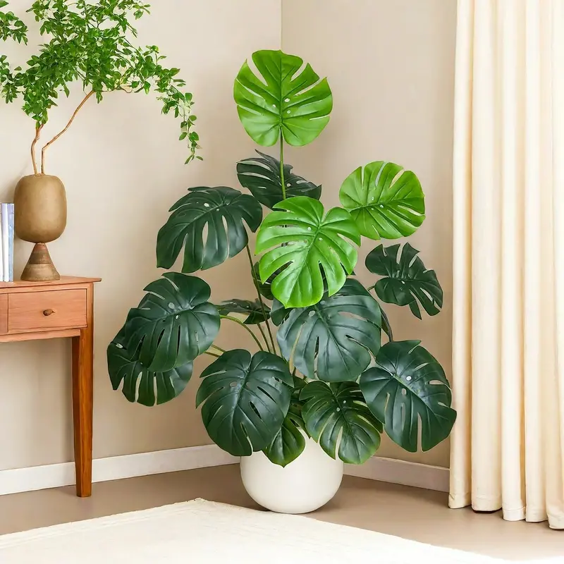 Lifelike Artificial Monstera Leaf Plant 1