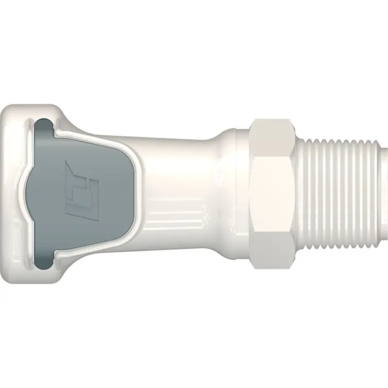 Linktech 60Ps Series Valved Fitting – Male Threaded, Female End, 1/2" Mnpt, Polysulfone Body, Epdm Seal 1