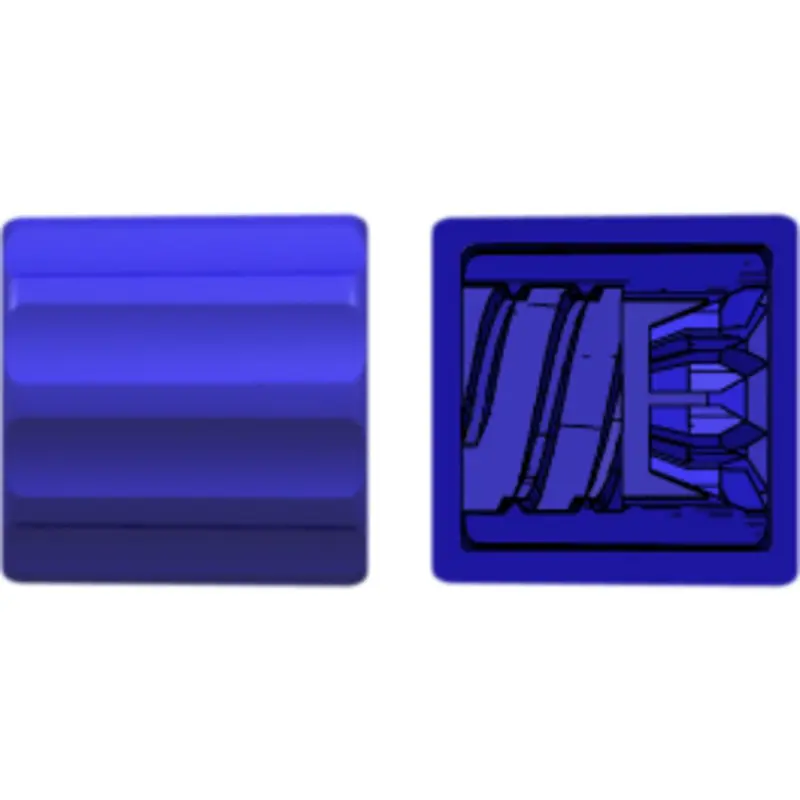 Linktech Blue Nylon Finger-Snap Luer Lock Ring Adapter 1