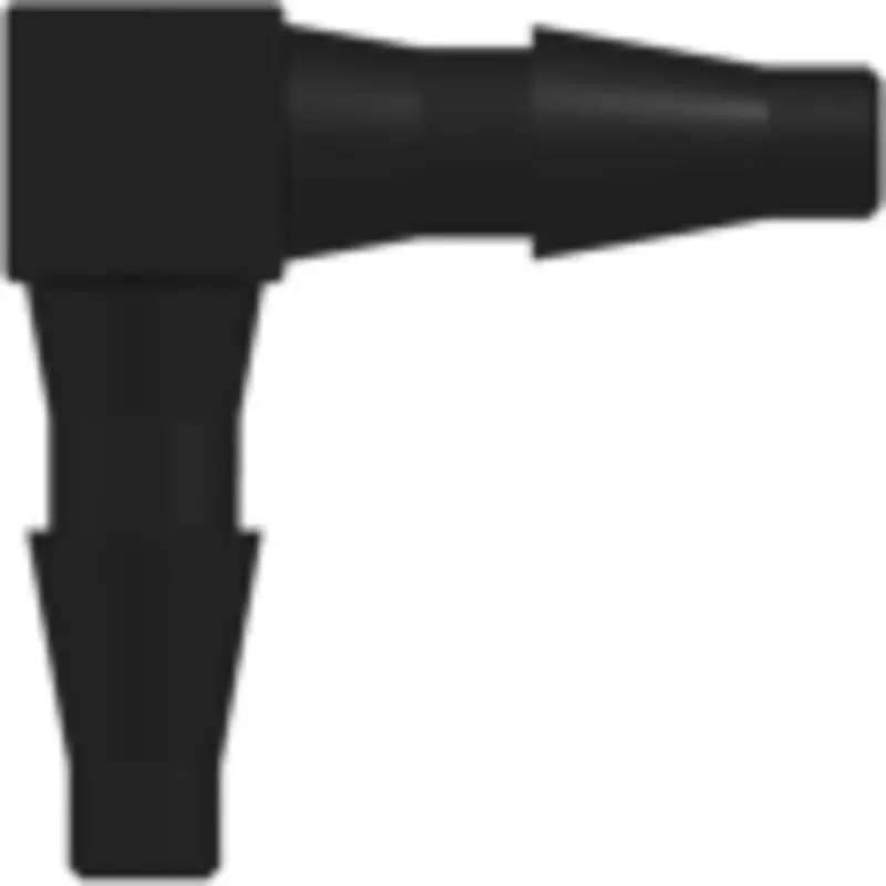 Linktech Classic Series Tube Fitting – 1/16" Id Barbed Straight Connector, Black Nylon 1