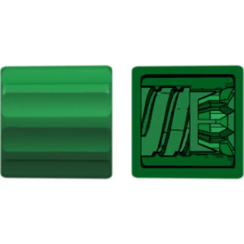 Linktech Green Nylon Finger-Snap Luer Lock Ring 1