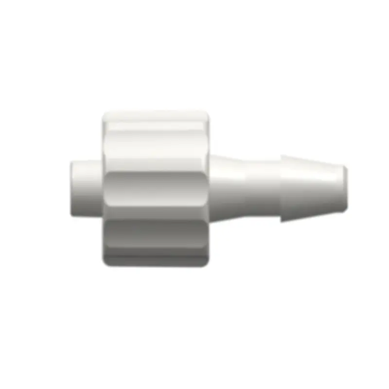 Linktech Male Luer With Integral Lock Ring To 200-Series Barb – 1/8" Id Tubing, White Nylon 1