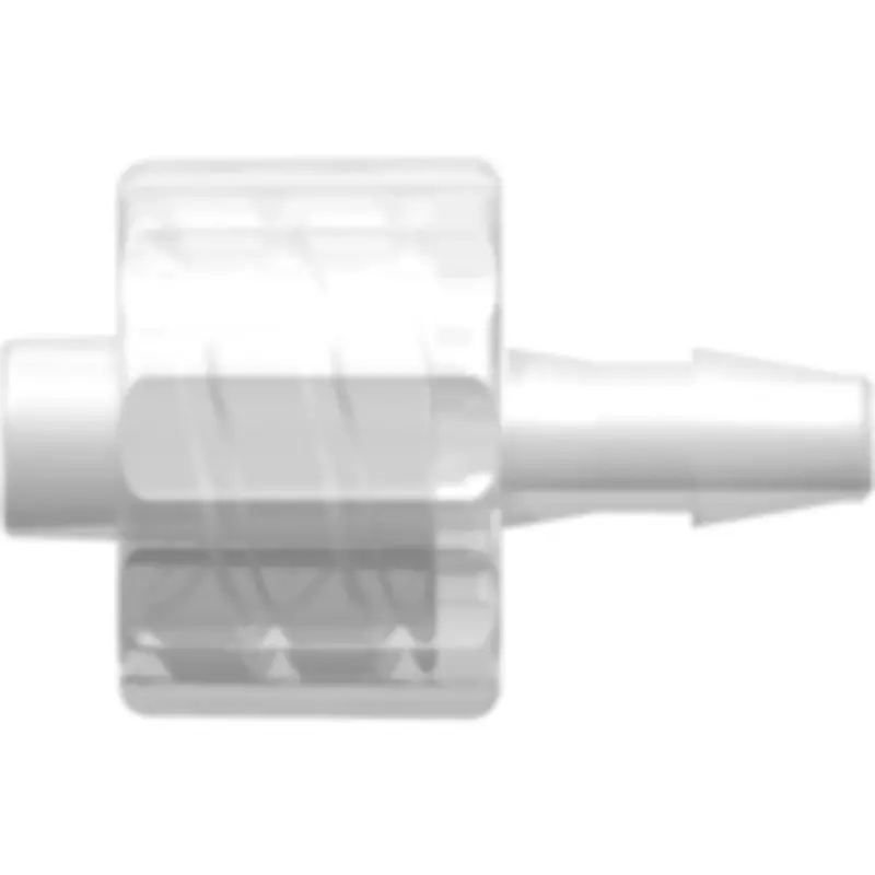 Linktech Natural Polypropylene Male Luer With Integrated Lock Ring — Connects To 200-Series Barb, 3/32" (2.4 Mm) Id Tubing 1