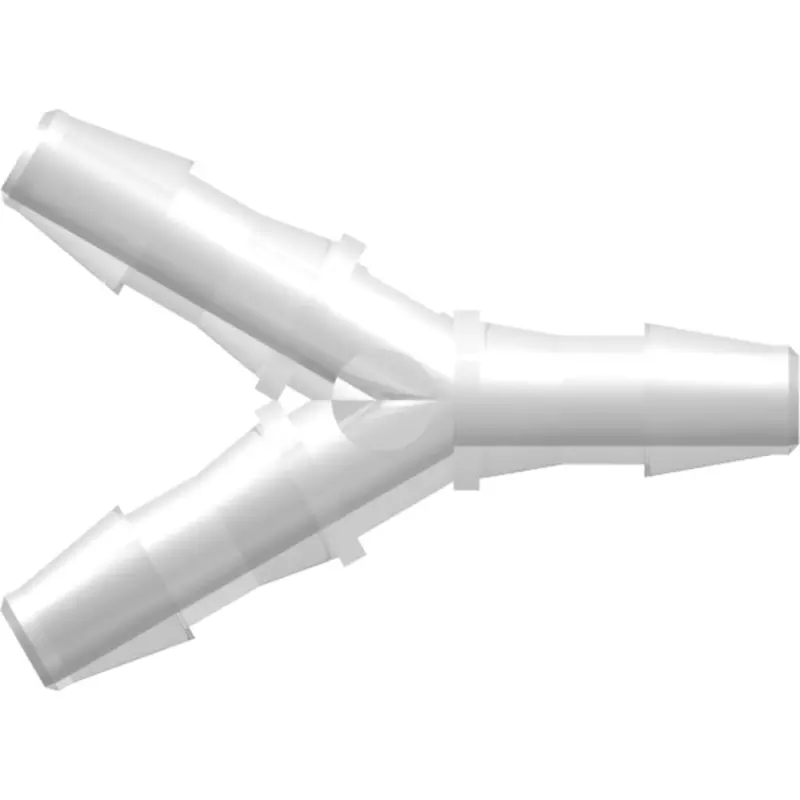 Linktech Natural Polypropylene Y-Connector With Triple 200-Series Barbs — 1/4" (6.4 Mm) Id Tubing 1