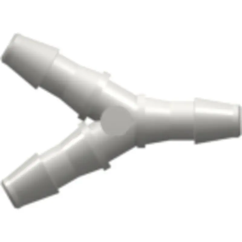 Linktech White Nylon Y-Connector With 200 Series Barbs – 1/16" Id Tubing 1