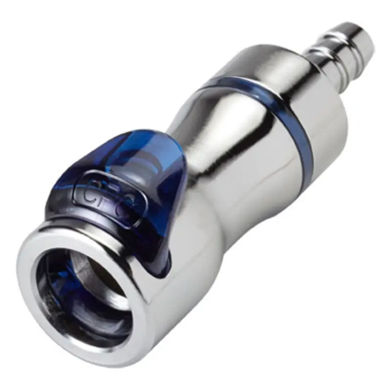 Lq4D17006Blu Valved In-Line Liquid Cooling Coupling – 3/8" Id Barb, Cool Blue 1