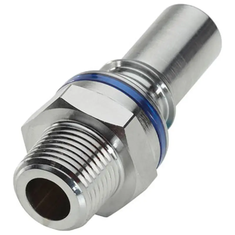 Lq6D24006Blu Valved Liquid Cooling Coupling Insert — 3/8" Npt, Cool Blue Finish 1