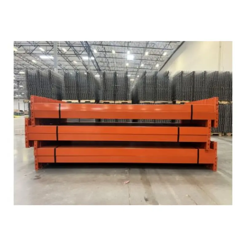 Mecalux Teardrop Pallet Beam – 96" L X 4" W, 4-Pin Design (90 Per Lot) 1