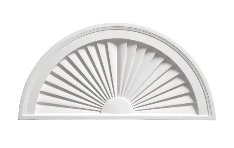 Minimalist Half-Round Sunburst Pediment 1