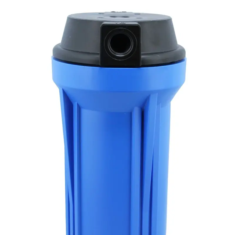 Neo-Pure 10-Inch Slimline Filter Housing – 3/8-Inch Push-To-Connect Ports, Black/Blue Design, No Pressure Relief Valve 2