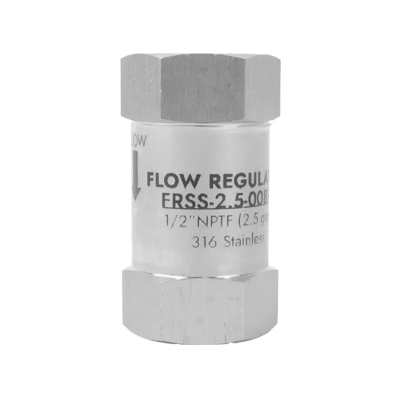 Neo-Pure 316 Stainless Steel Flow Restrictor – 2.5 Gpm, 1/2" Fpt X Fpt 1