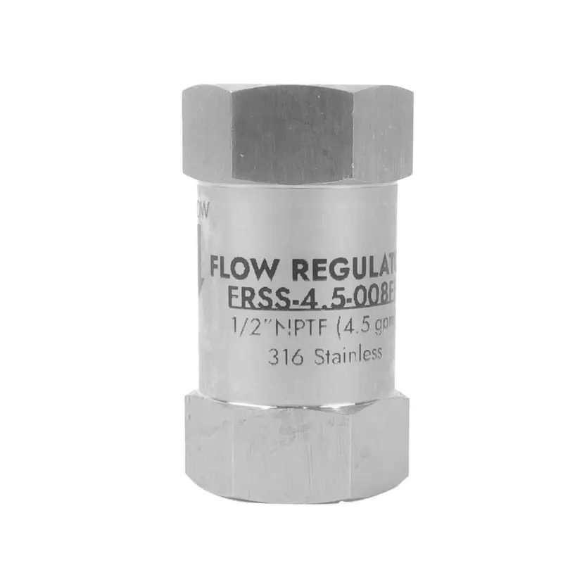 Neo-Pure 316 Stainless Steel Flow Restrictor – 4.5 Gpm, 1/2" Fpt X Fpt 1