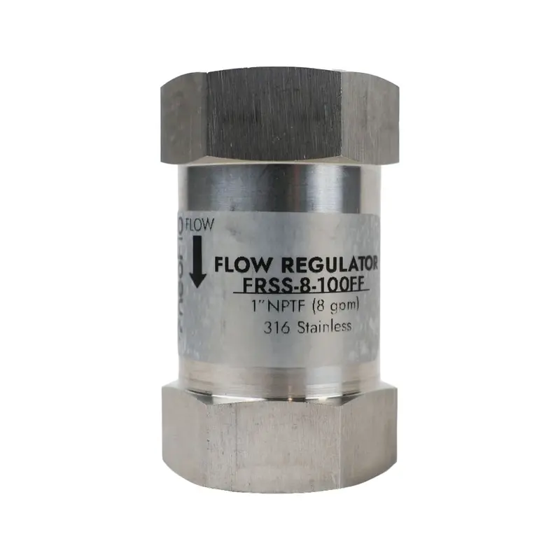 Neo-Pure 316 Stainless Steel Flow Restrictor – 8 Gpm, 1" Fpt X Fpt 1