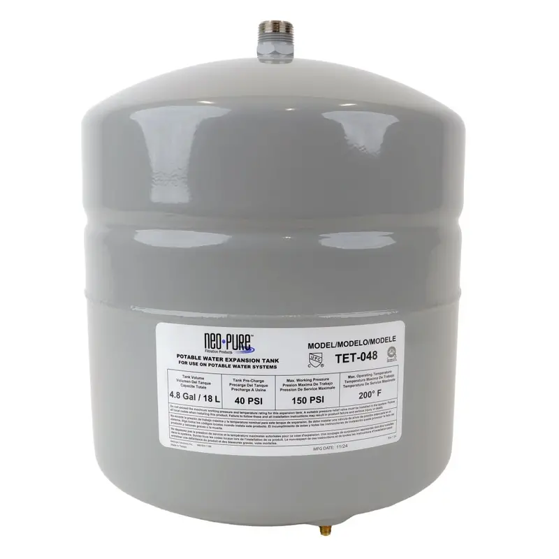 Neo-Pure 4.8-Gallon Heavy-Duty Expansion Tank – 3/4" Male Npt Inlet 1