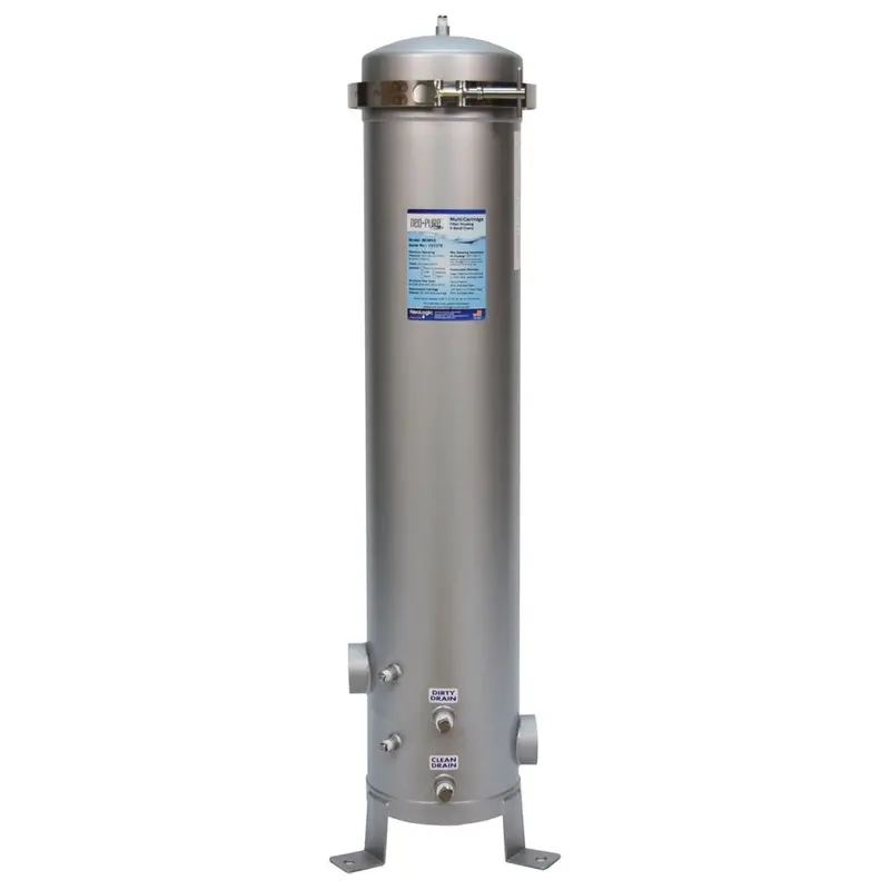 Neo-Pure 5-Position Stainless Steel Multi-Cartridge Housing – 40" Tall 1