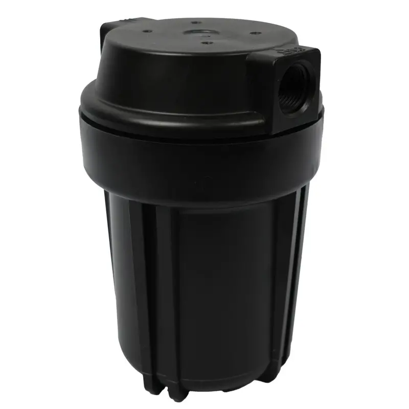 Neo-Pure 5" Slimline Flat-Cap Housing – Black Cap & Sump, 1/2" Npt Inlet/Outlet 1