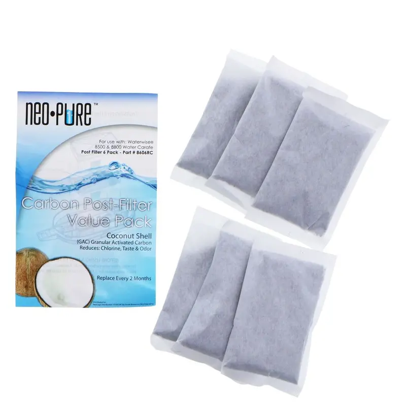 Neo-Pure Carbon Post-Filter Bags For Waterwise Distillers – 6-Pack 1