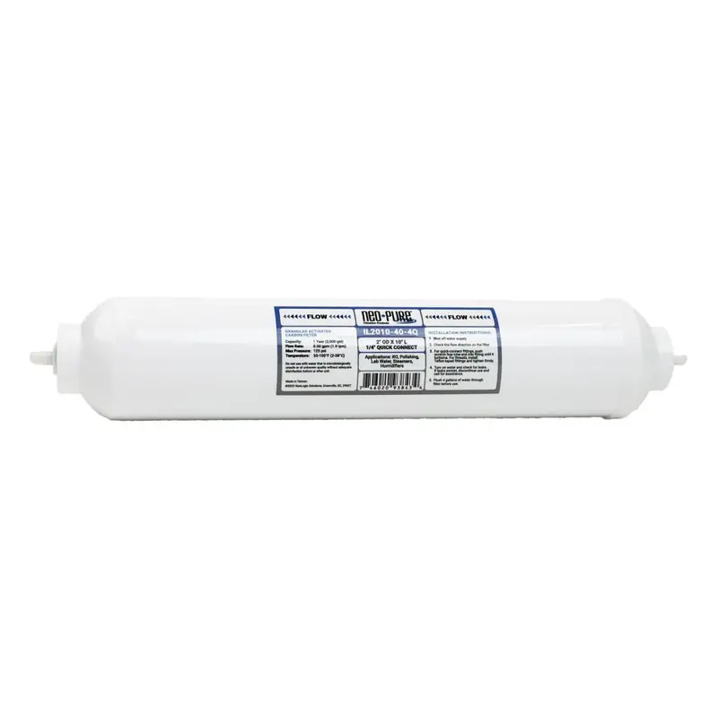 Neo-Pure Kwik-Change Inline Post-Filter: Gac/Cto, 10 Micron, 2X10" Size, 1/4" Quick-Connect 1