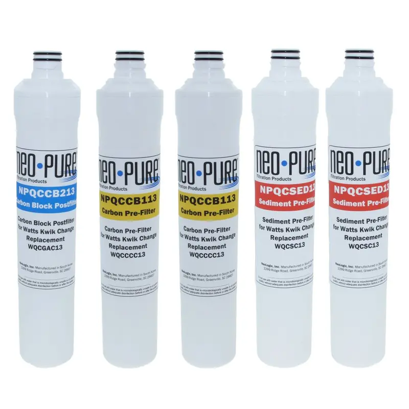 Neo-Pure Kwik Change Watts Ro Prefilter & Postfilter Kit – 13" Quick-Swap Replacement Set 1