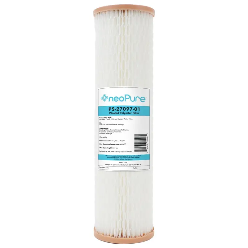 Neo-Pure Ps-27097-01 | 9.75" Pleated Filter Cartridge – 1 Micron 1