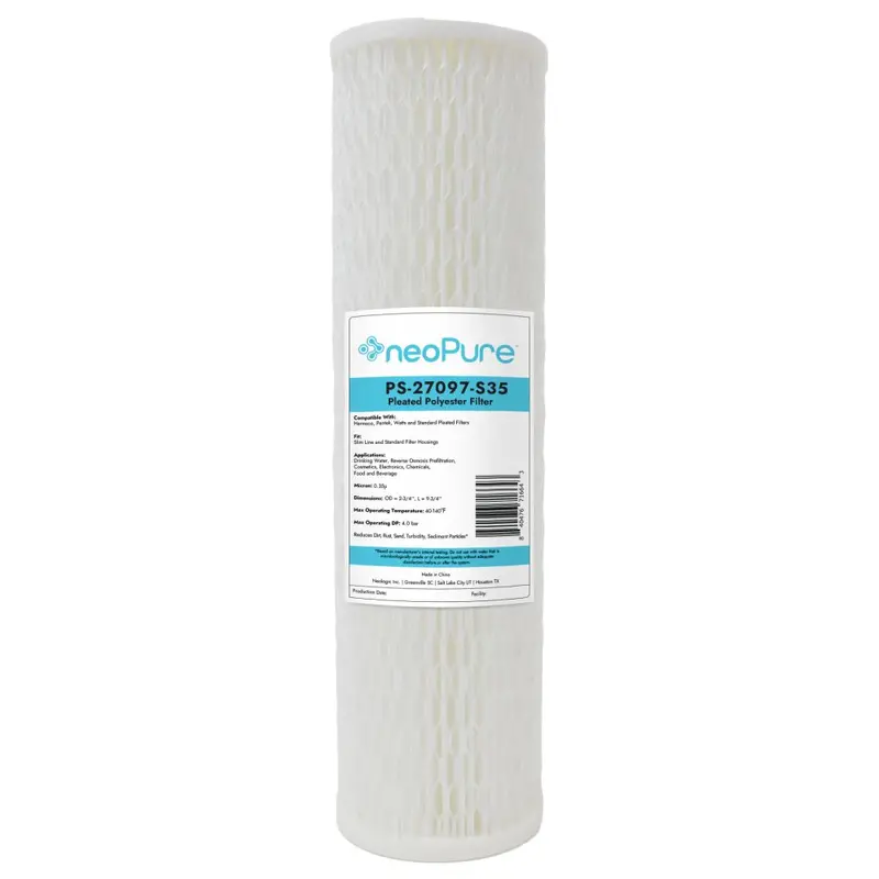 Neo-Pure Ps-27097-S35 | 9.75" Pleated Filter Cartridge – 0.35 Micron 1