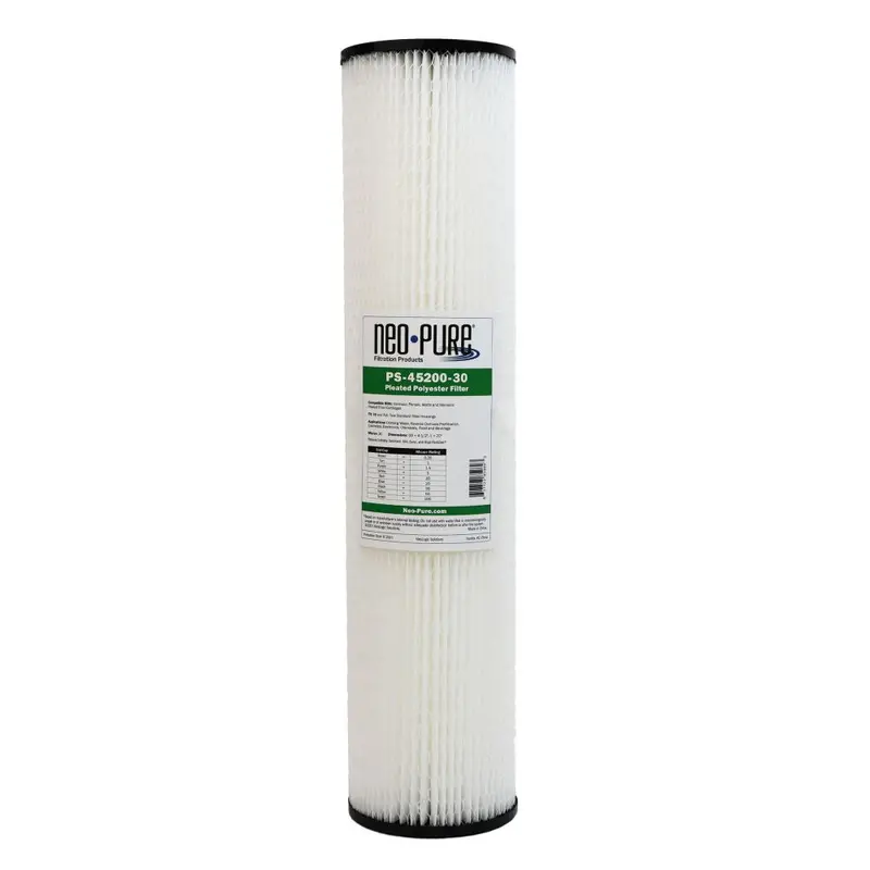 Neo-Pure Ps-45200-30 20" Big Blue Pleated Filter Cartridge — 30 Micron 1