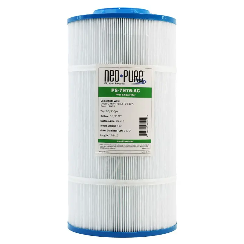 Neo-Pure Ps-7H75-Ac Pool And Spa Filter Cartridge (7-1/2" × 15-3/16") 1