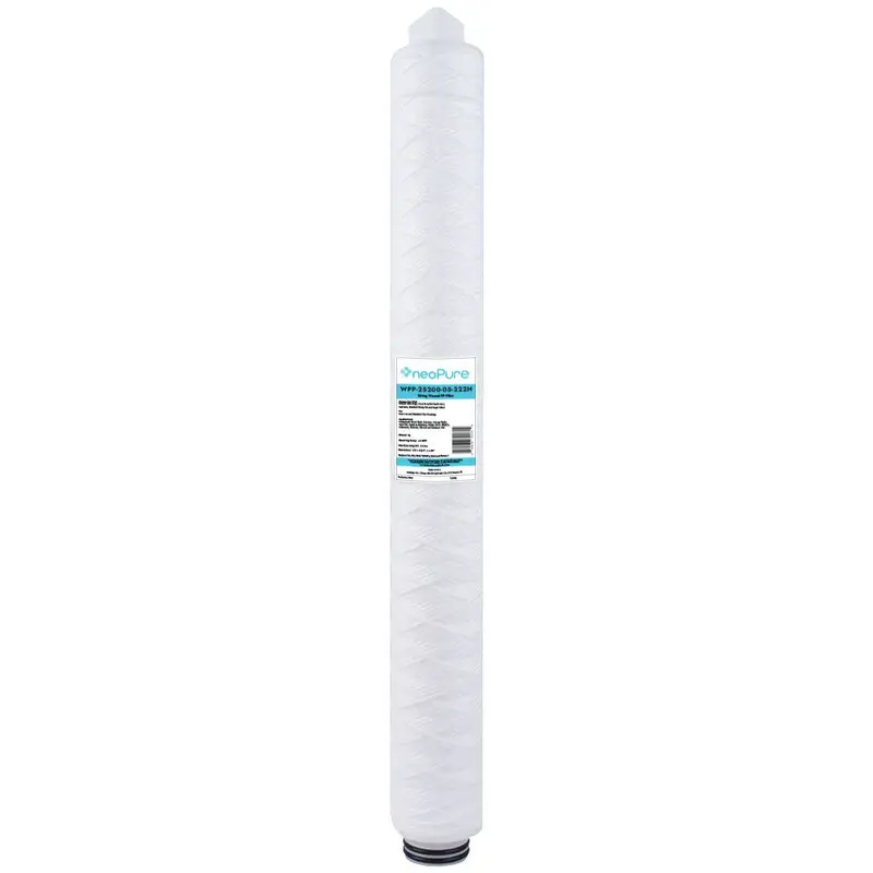 Neo-Pure Wpp-25200-05-222N 20-Inch Surfactant-Free String-Wound Filter Cartridge — 5 Micron, 222 End Cap With Fin 1