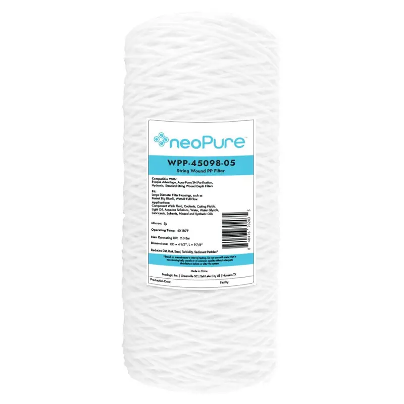 Neo-Pure Wpp-45098-05 10-Inch Bb-Style Surfactant-Free String-Wound Filter – 5 Micron 1