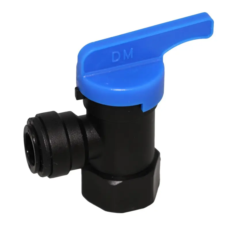 Neofit Acetal Black 1/4" Fpt × 1/2" Tube Tank Elbow Valve 1